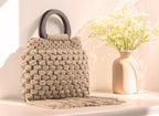 ZAWJIEN Nura Bag - Handcrafted macrame accessory, close-up knot detail