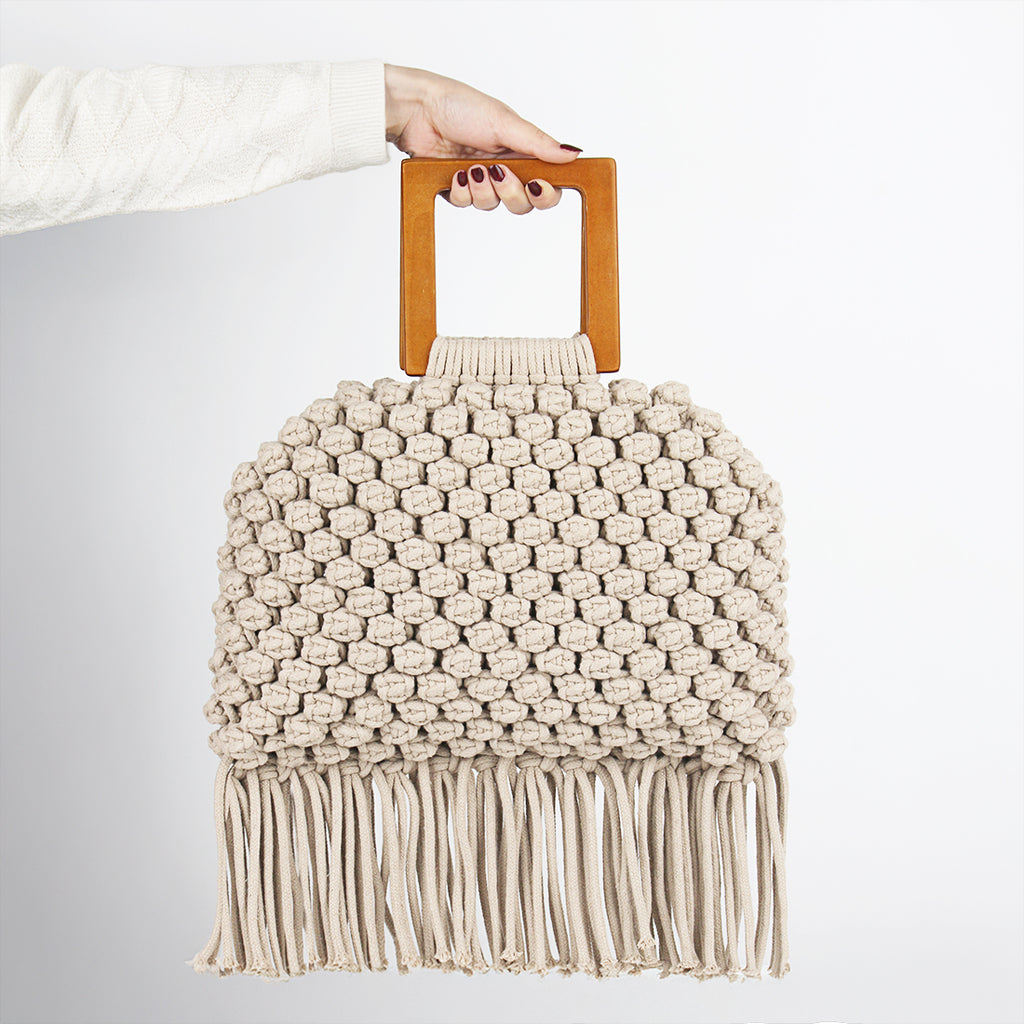 ZAWJIEN Élan Bag - Handcrafted macrame accessory, styled product shot