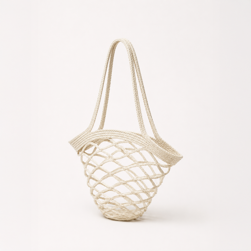 ZAWJIEN Marin Net Bag - Handcrafted macrame handbag, product image - tryon