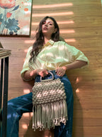 ZAWJIEN Nura Bag - Handcrafted macrame accessory, detail view