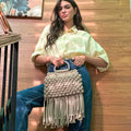 ZAWJIEN Nura Bag - Handcrafted macrame accessory, front view