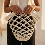 ZAWJIEN Marin Net Bag - Handcrafted macrame handbag, editorial photo
