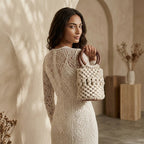ZAWJIEN Raya Bag - Handcrafted macrame handbag, front view