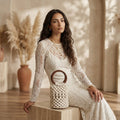 ZAWJIEN Raya Bag - Handcrafted macrame handbag, detail view - tryon